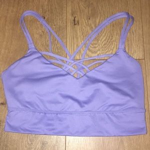 Lavender/light blue sports bra